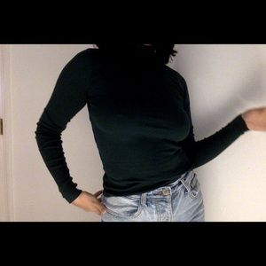 Green turtleneck